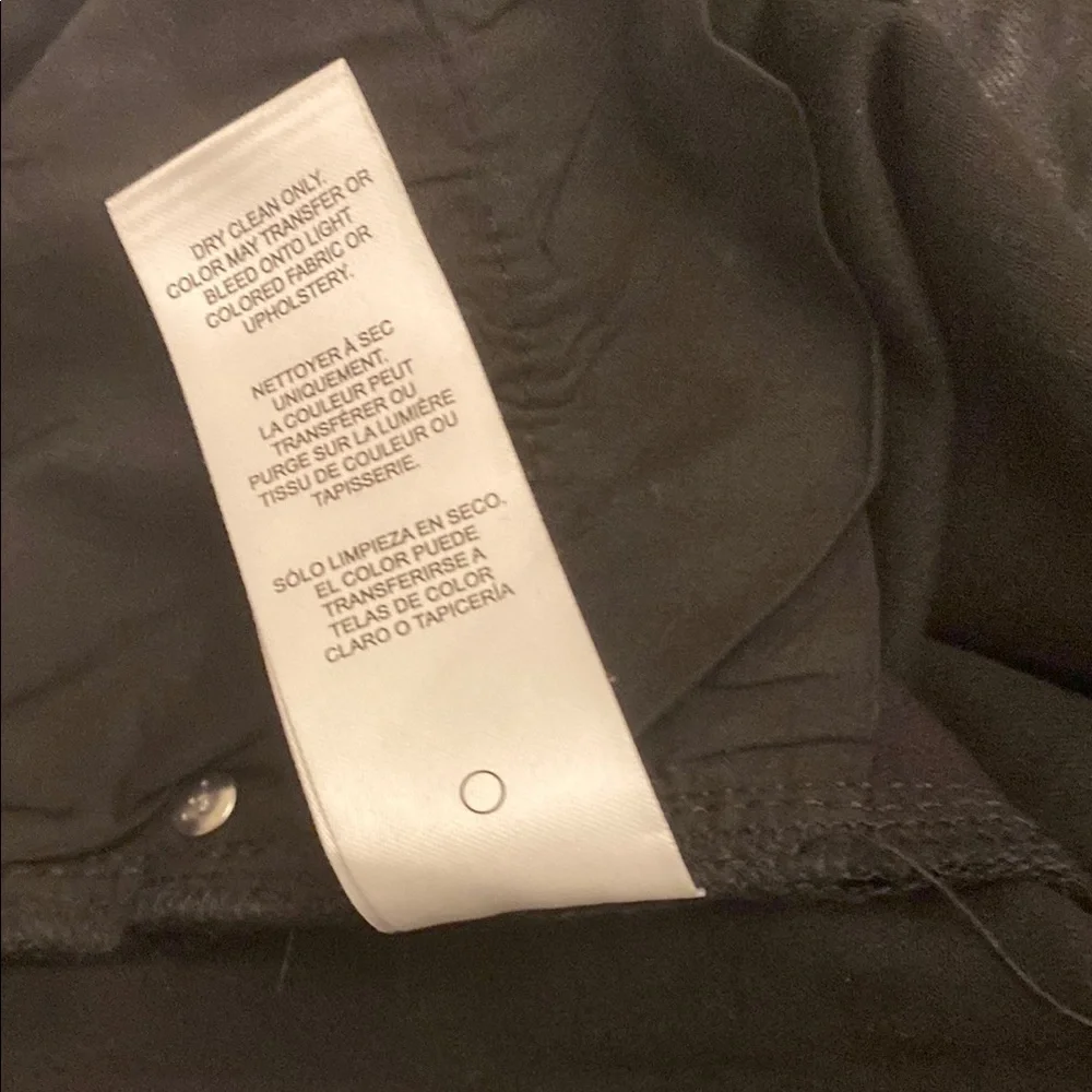 Frame Le Mini Boot in Noir Coated Black Bootcut Stretch Jeans 32 - Picture 15 of 15